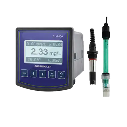 Online residual chlorine controller CL-8000 swimming pool residual chlorine tester